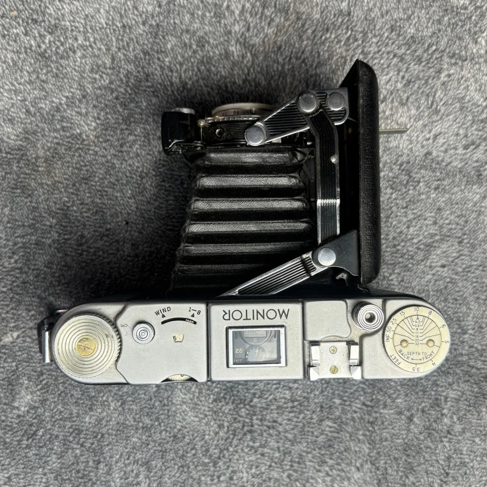 Vintage Kodak Monitor Six-20‎ Folding Camera 620 Film w/ Leather Case USA